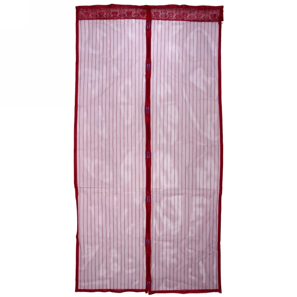 Антимоскитная сетка дверная на магнитах 100*210см «Элис» бордовая ДоброСад