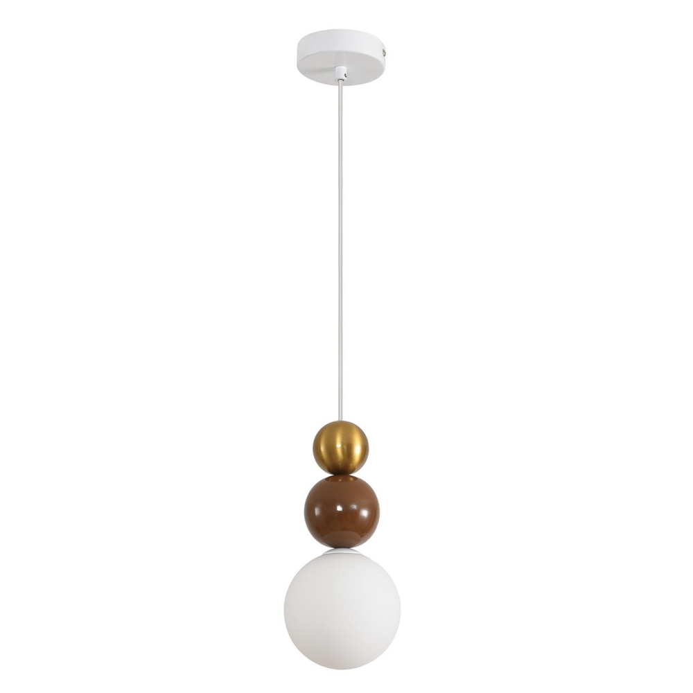 8257/1 SUSPENTIONI LN26 000 золото/коричнеый/белый, металл/стекло Подвес G9 1*20W 220V BONBONES