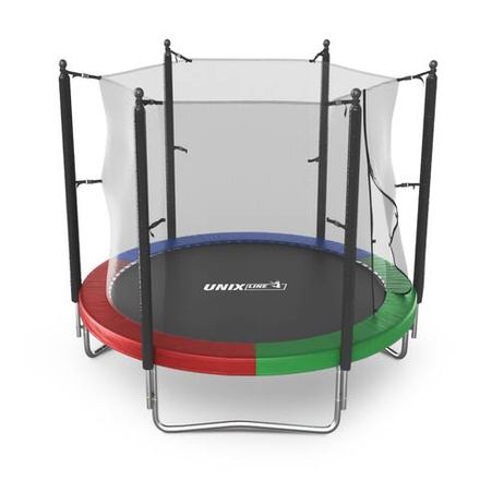 Батут UNIX Line Simple 8 ft (244 см) с внутренней защитной сеткой, цветной