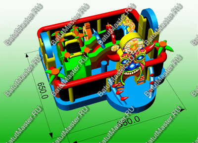 Коммерческий надувной батут "Племя Майя"
