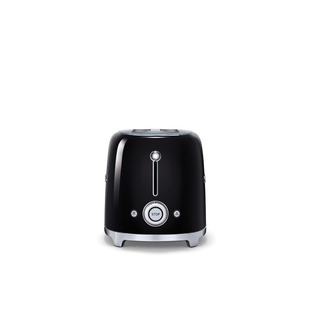 Тостер Smeg Стиль 50-х годов для 4 тостов черный Италия вид сбоку