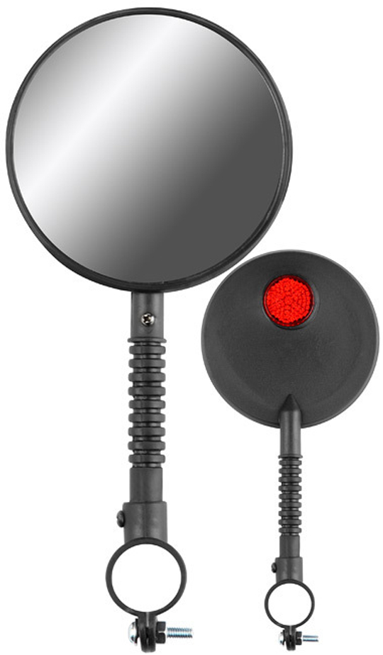 Зеркало заднего вида JY-3 со светоотражателем пластик черное арт.220007