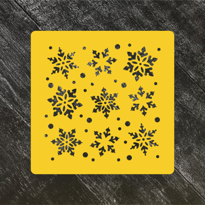 Трафарет новогодний №65 Снежинки