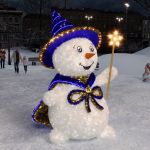 Светодиодный снеговик "Волшебник"