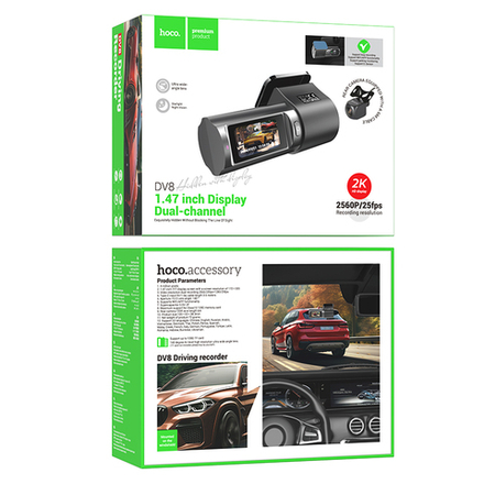 Автомобильный видеорегистратор HOCO DV8 2K Driving recorder (черный)
