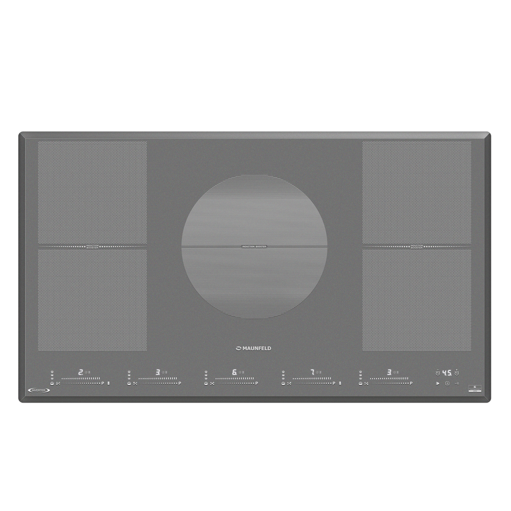 Индукционная варочная панель с двумя Flex Zone и Booster MAUNFELD CVI905SFLGR Inverter