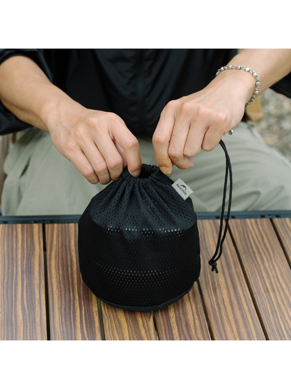 Набор посуды Naturehike туристический, чайник 1,4 л и 3 чашки, алюминий, серый