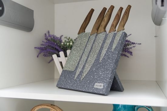 Набор кухонных ножей 6 предметов Kamille KM-5045 (5 ножей на магнитной подставке)
