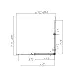 Душевой уголок Дайс (Dice) Vincea VSS-4D900CL, 900*900, хром, стекло прозрачное