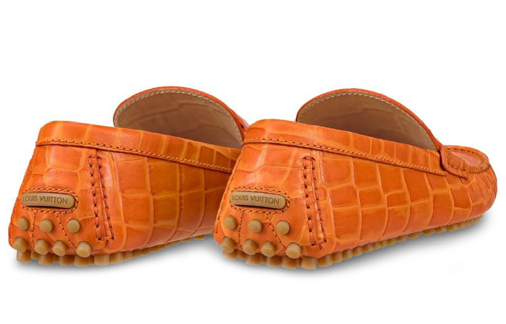 LOUIS VUITTON Hockenheim Moccasin Shoes "Orange"