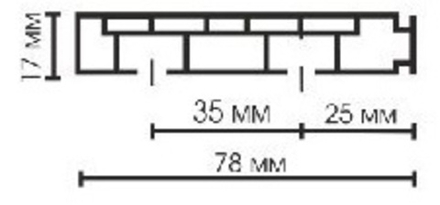 Двухрядный потолочный пластиковый карниз в сборе (Польша)