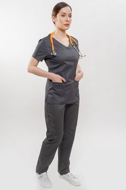 Медицинский топ Доктор Чехов, арт.5110 Pewter