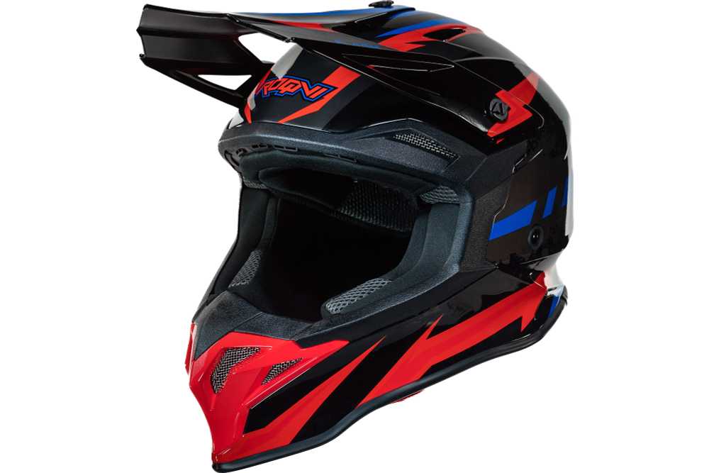 Мотошлем Roqvi модель FLASH (Мотошлем ROQVI FLASH красно/синий матовый)