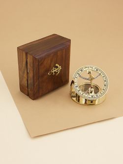 Nautical Морской компас в деревянном футляре