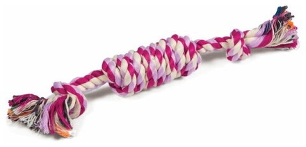 Игрушка для собак мелких пород Верёвка морской узел, 210мм TRIOL фиолетово-белый