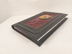 Ежедневник А5 "Жар-птица" (съемная обложка из натуральной кожи) в футляре