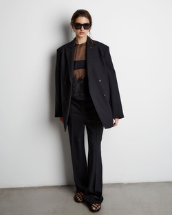 Брюки из шерсти черный