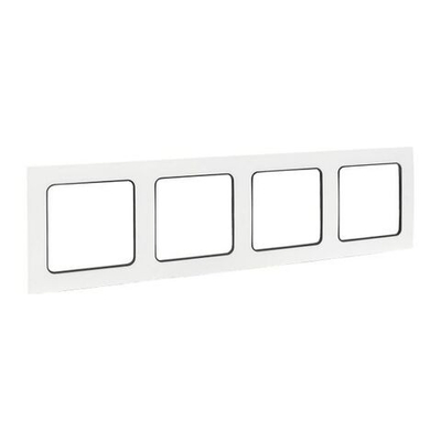 Стокгольм Рамка 4-местная белая с линией цвета черный EKF PROxima