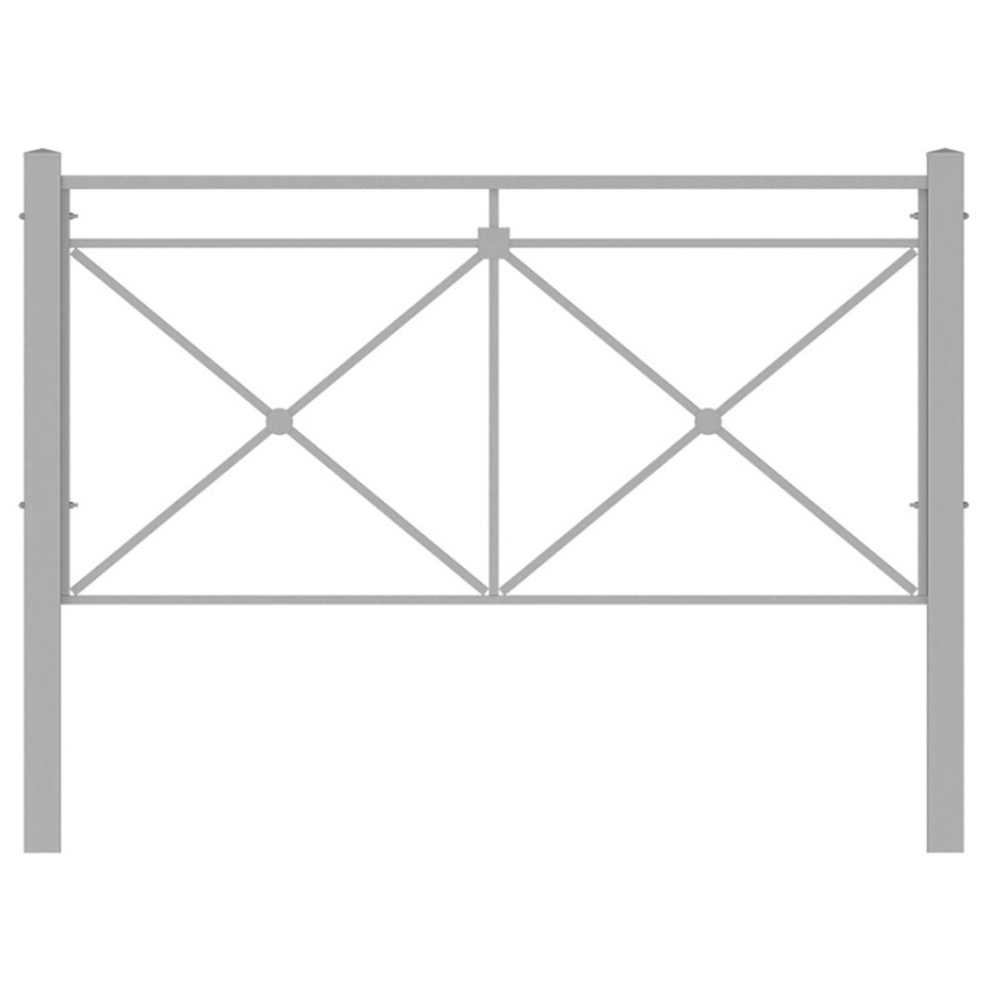 Пешеходное ограждение ПО-1 Крест тип 2 (секция + стойка), стойка 60х60 несъемная, цинк
