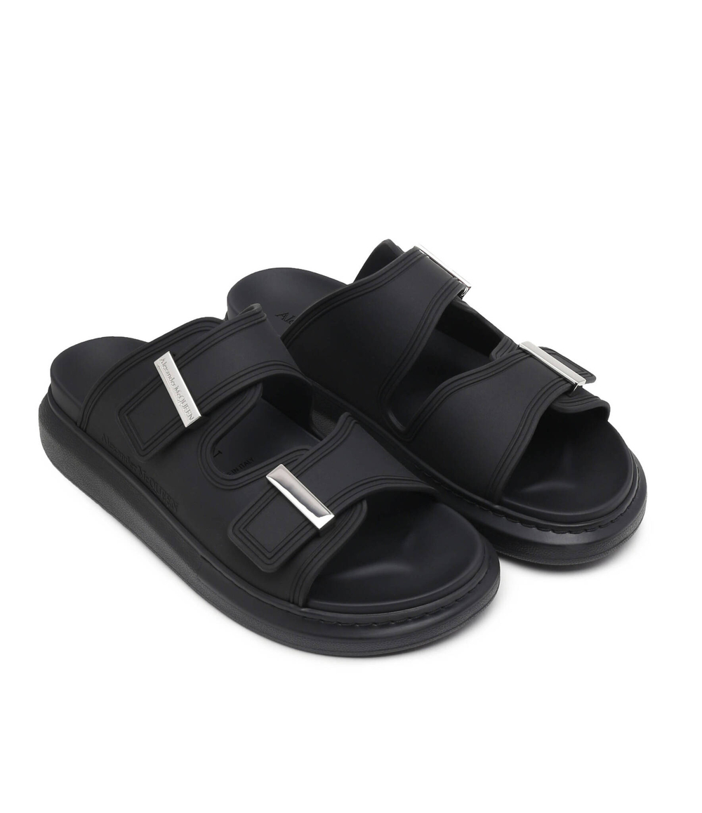 Шлепанцы RUBBER UPPER AND RUB Alexander McQueen - черный(663563 W4Q51)