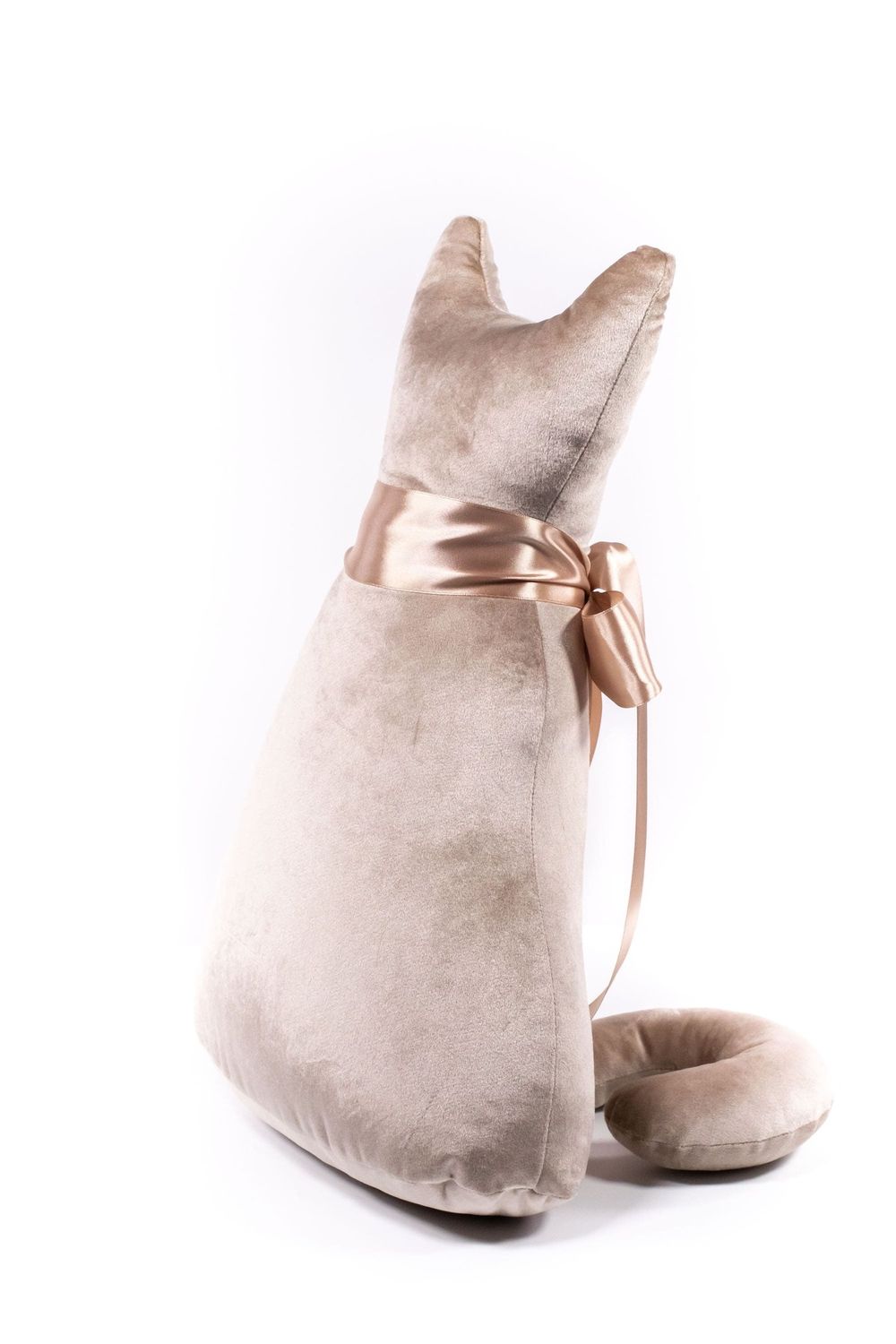 Подушка декоративная Кот Мур Вельвет Беж