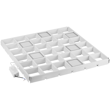 Светильник светодиодный ЭРА Грильято Домино SPO-651-3-4K-W8 8Вт 4000К 84х84мм 100х100 белый