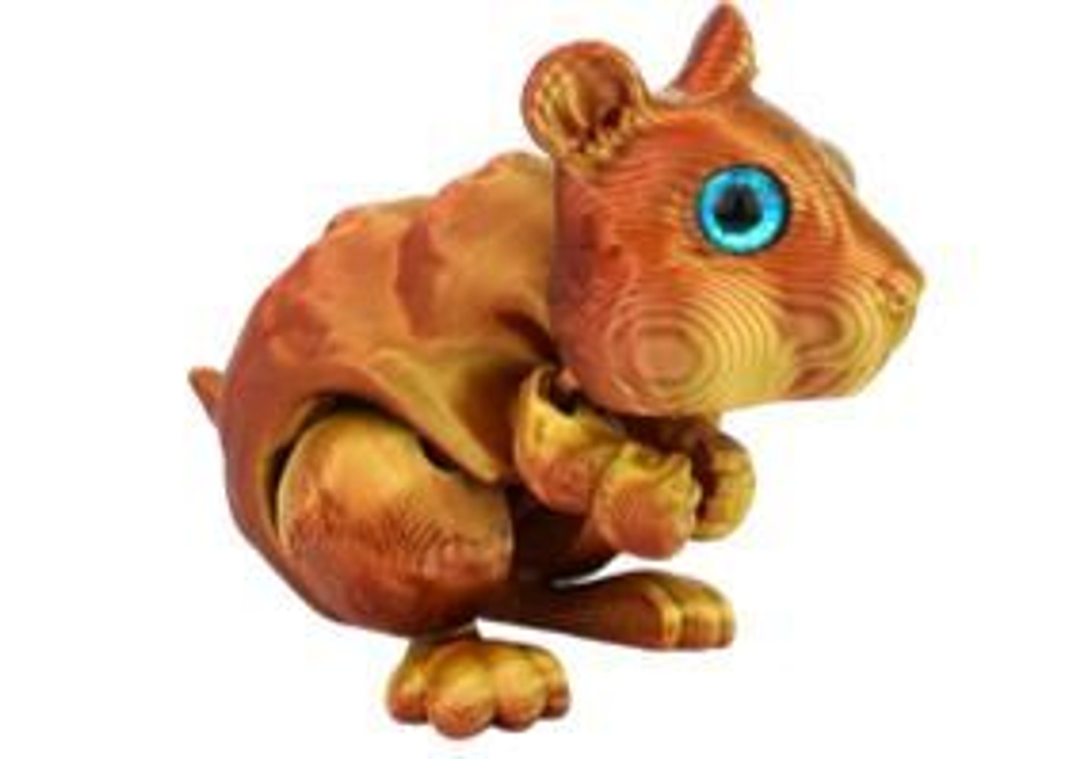 Игрушка 3D "Хомяк Рино" 8 см, цвет ассорти