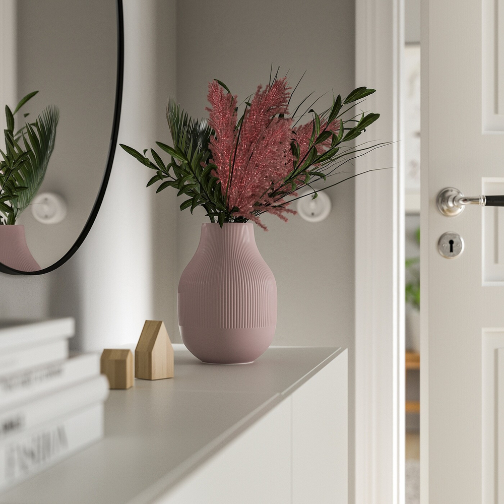 IKEA GRADVIS  (ИКЕА ГРАДВИС)  -  Ваза, розовая, 21 см