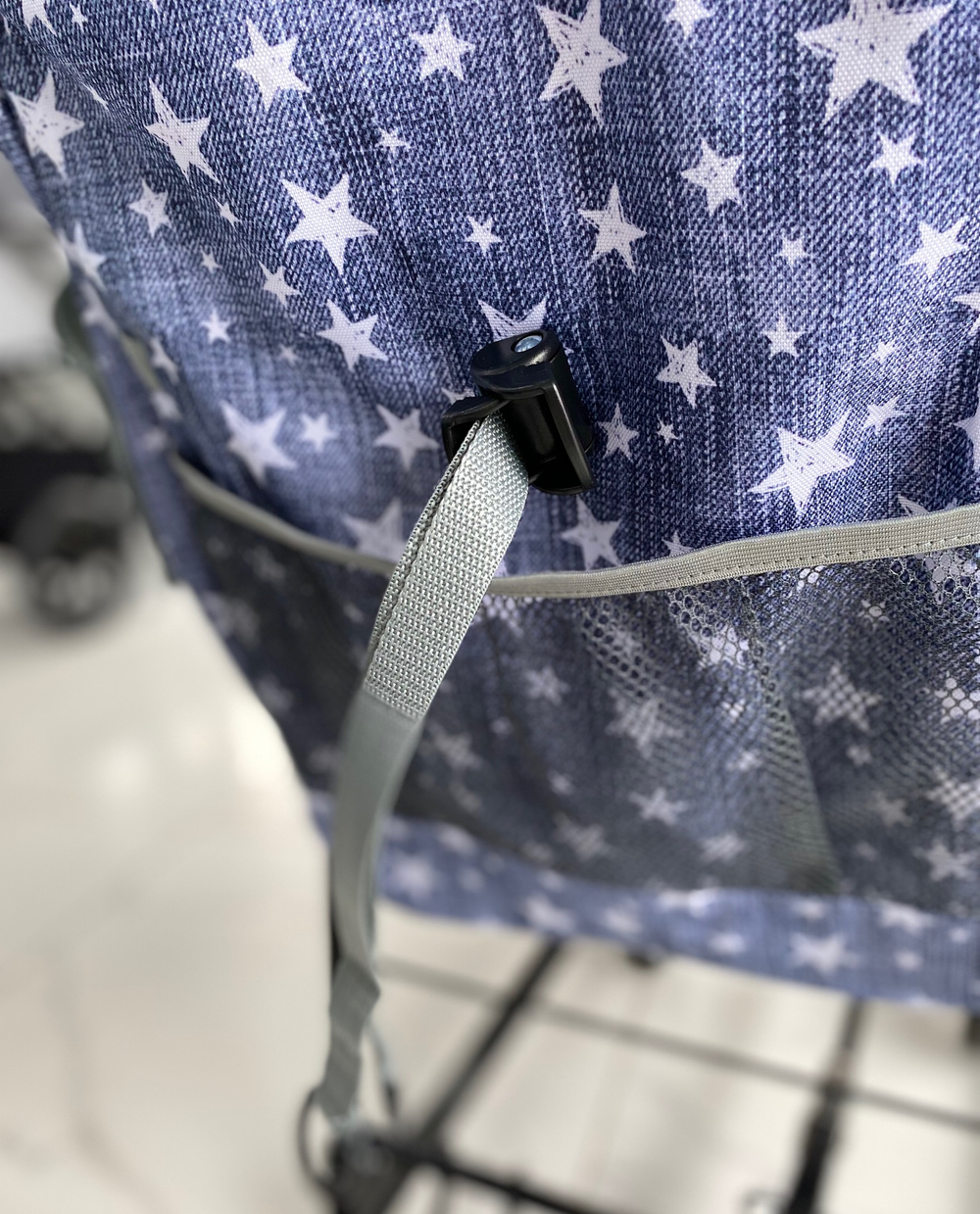 Коляска комбинированная «Наши детки» 6 со звездами джинс (арт. НДТ6/3)