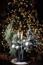 Композиция в кашпо Серебряный звон