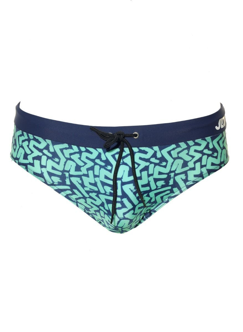 Мужские пляжные плавки с принтом (Размер: XXL) (Цвет: голубой)