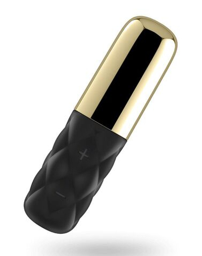 Чёрно-золотистая вибропуля Satisfyer Lovely Honey (Цвет: черный с золотистым)