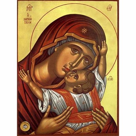 Кардиотисса. Икона на дереве с мощевиком.