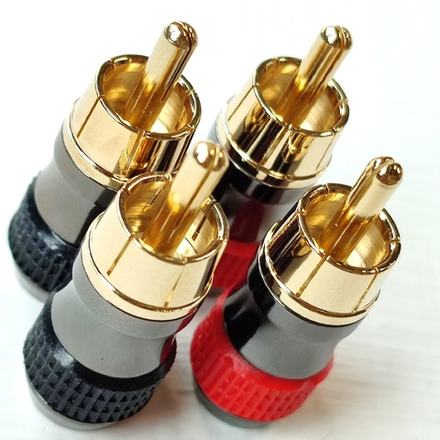 Разъём RCA Урал 01 для кабелей 6мм (4штуки)