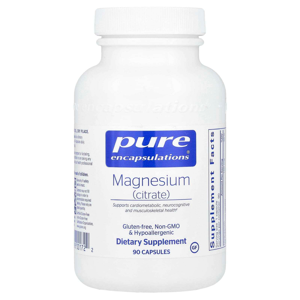 Pure Encapsulations, Магний (цитрат), 150 мг, 90 капсул