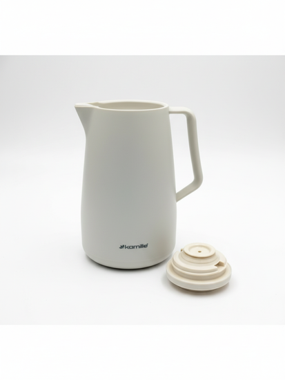 Термос-кувшин 1500 мл. со стеклянной колбой Kamille KM2011WH пластиковый корпус