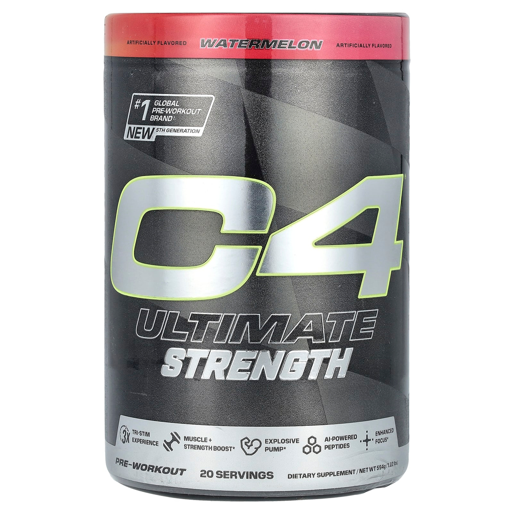 C4 / Cellucor, C4 Ultimate Strength, перед тренировкой, арбуз, 554 г (1,22 фунта)