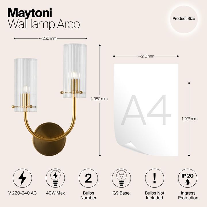 Бра Maytoni Arco MOD223WL-02BS1