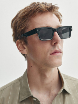 Massimo Dutti Рубашка из поплина в тонкую полоску, зеленый