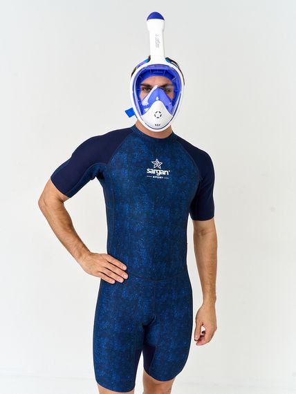 Маска полнолицевая Sargan Планета океан 2.0 белый/синий