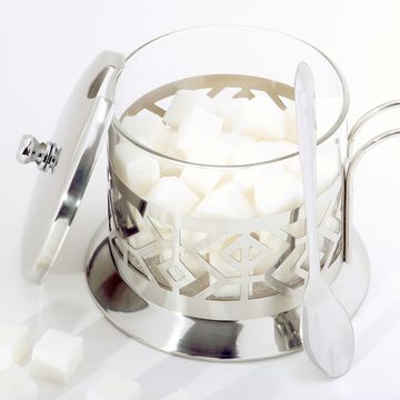 Сахарница 200 мл. из стекла и нержавеющей стали Kamille KM-7007