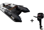 Ривьера-3600 НДНД Компакт серый-черный + Toyama T 9.8 BMS (комплект лодка + мотор)