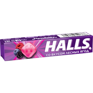 ЛЕДЕНЦЫ HALLS СО ВКУСОМ ЛЕСНЫХ ЯГОД 25ГР