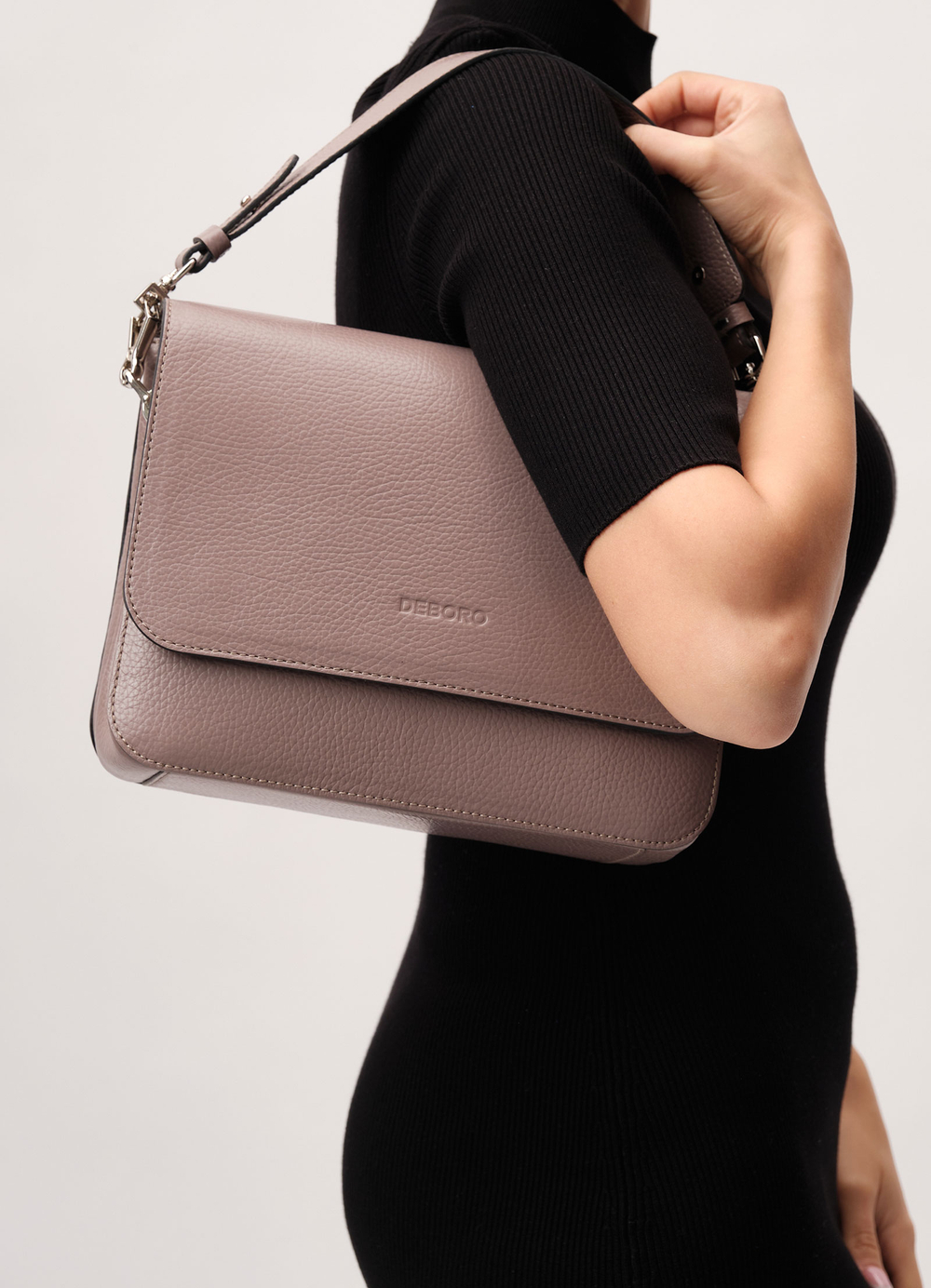 Сумка Deboro 30494 розово-серый