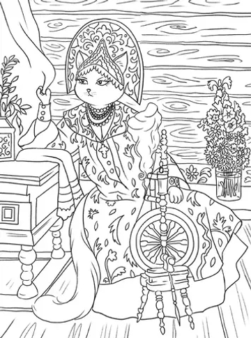 Шедевральные коты. Раскрашиваем 21 иллюстрацию по мотивам известных картин