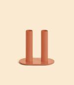 Подсвечник – Огонь двойной, Персиковый, 12,5 см | Delo