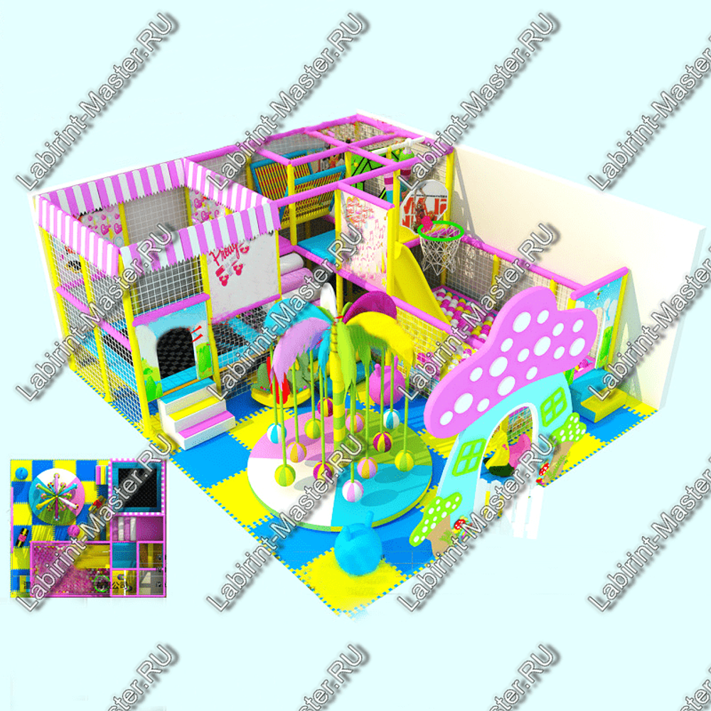 Детский игровой лабиринт "Приключения под дождем"