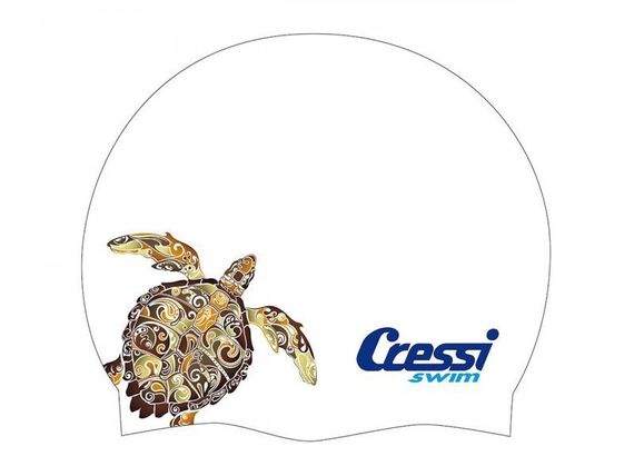 Шапочка Cressi Fantasy силиконовая, цвета с рисунком в ассортименте (черный, серый, белый) (черная)