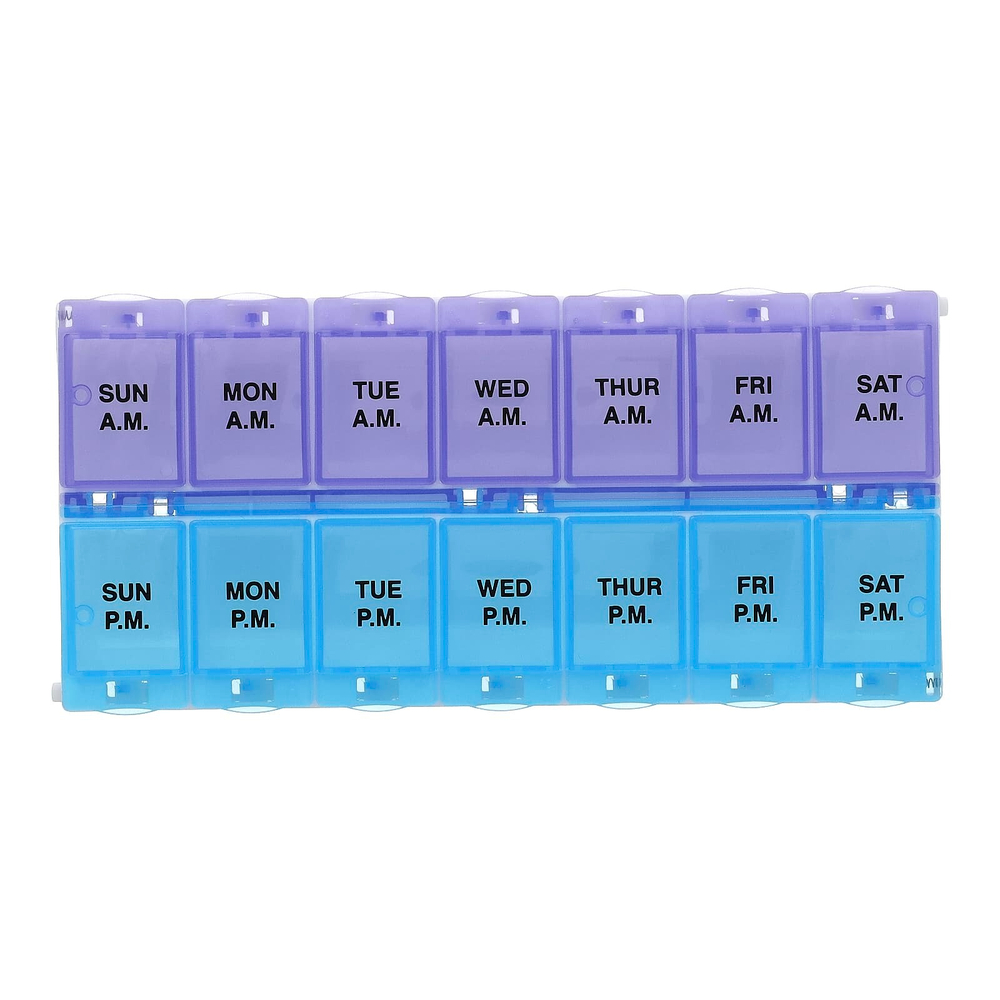 Ezy Dose, еженедельный органайзер для таблеток с замком, 2 шт., размер XL, 1 шт.