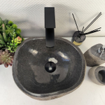 Каменная раковина из речного камня RS-05426 (36*31*15) 0855 из натурального камня